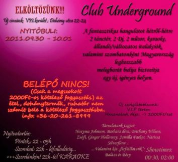 Club Underground Melegbarát Szórakozóhely1